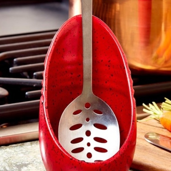 Kitchen Speckled Upright Spoon Rests Red Earthenware New Poshmark